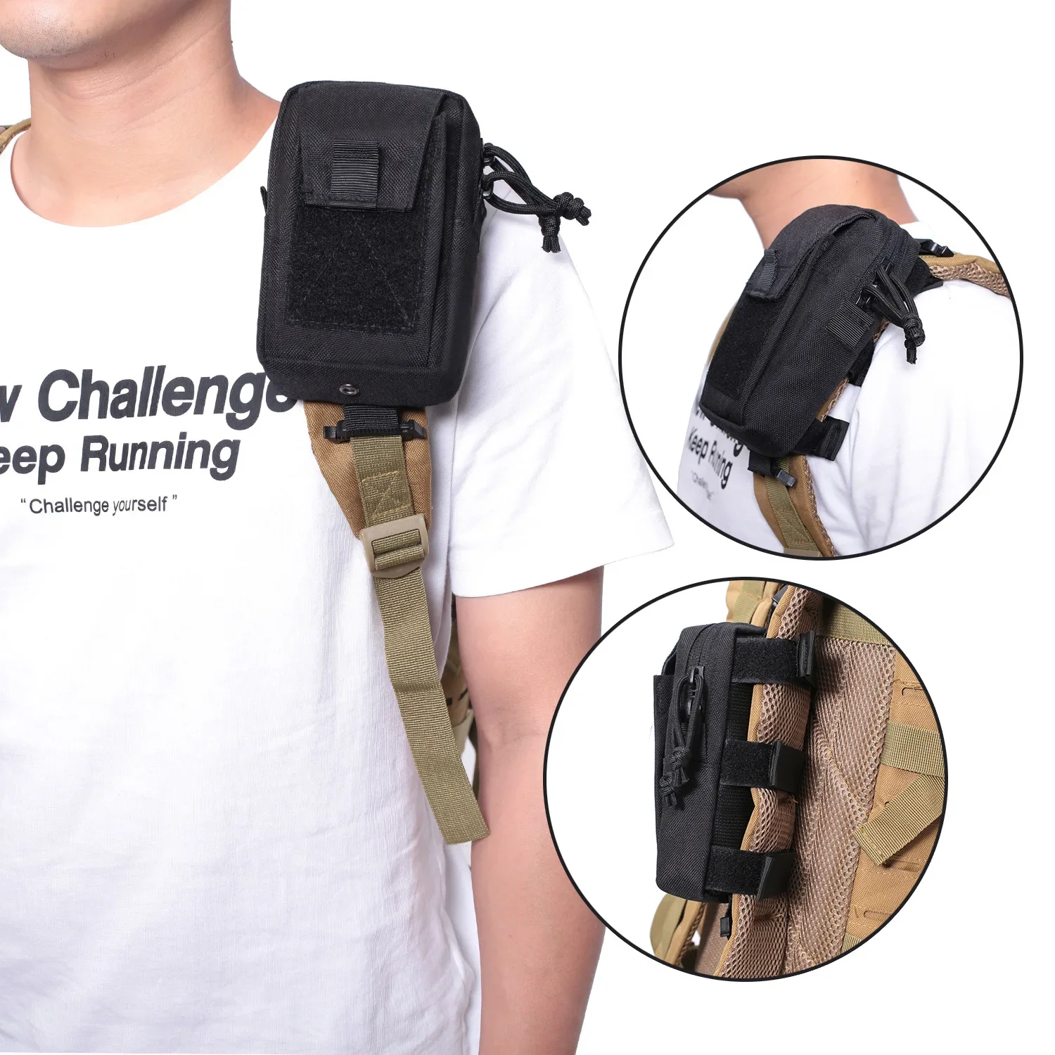 Running Gear Backpack - Molle Backpack Strap Phone Holder Waist