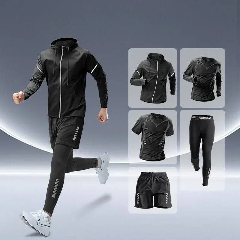 Men's Fitness Running Set Tigh - Running Gear Quick Dry 评论和价格