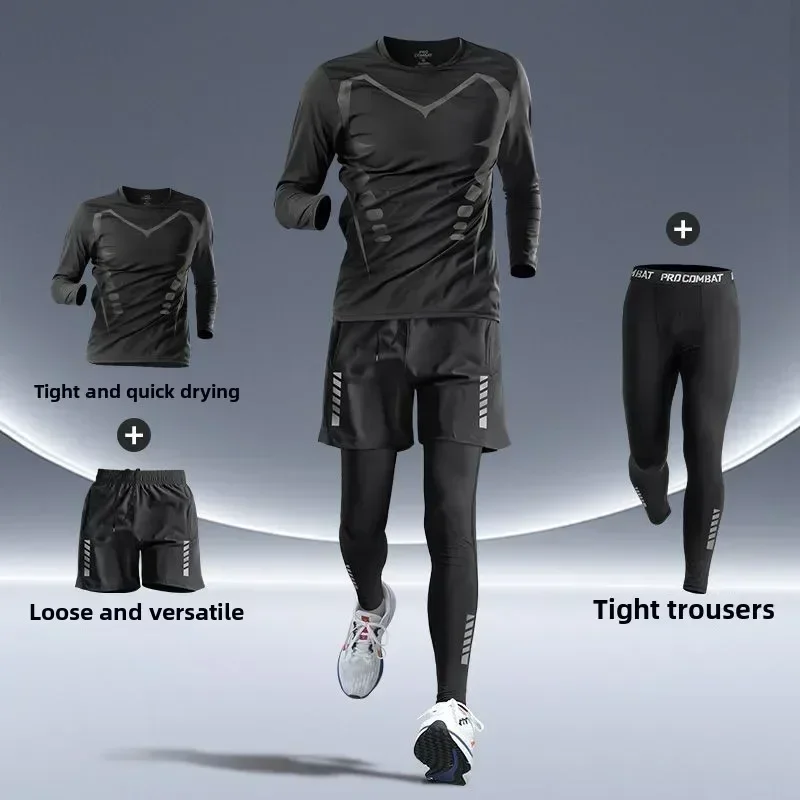 Men's Fitness Running Set Tigh - Running Gear Quick Dry 评论和价格