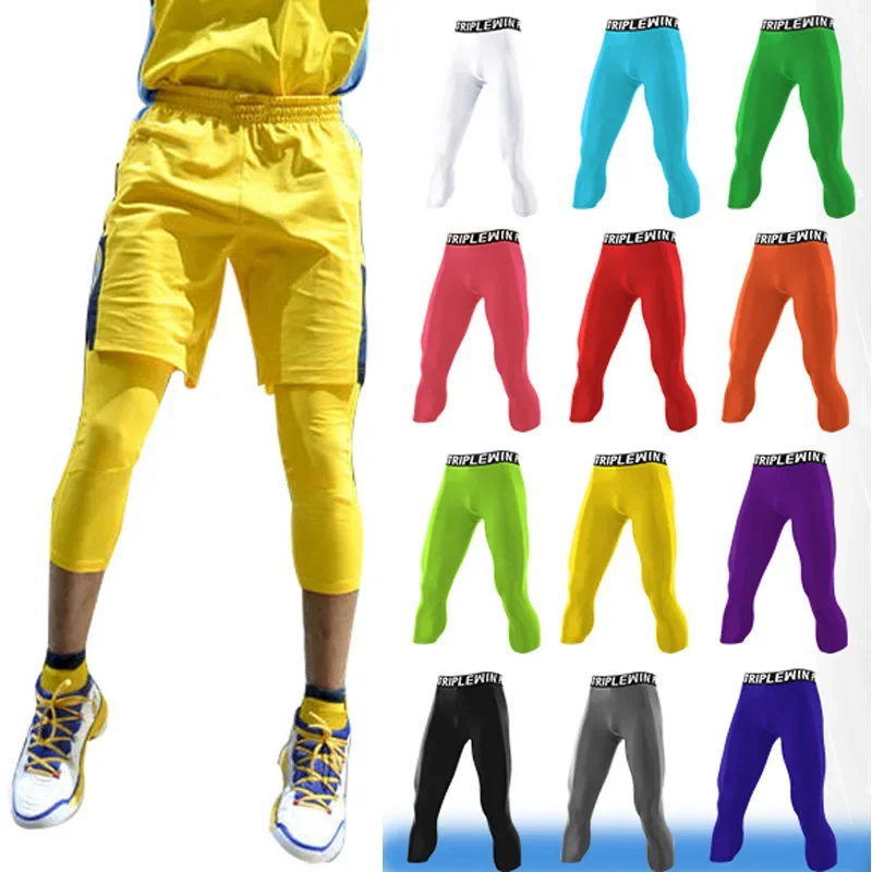 Men GYM Capri Running Tights P - Running Gear For Men 评论和价格