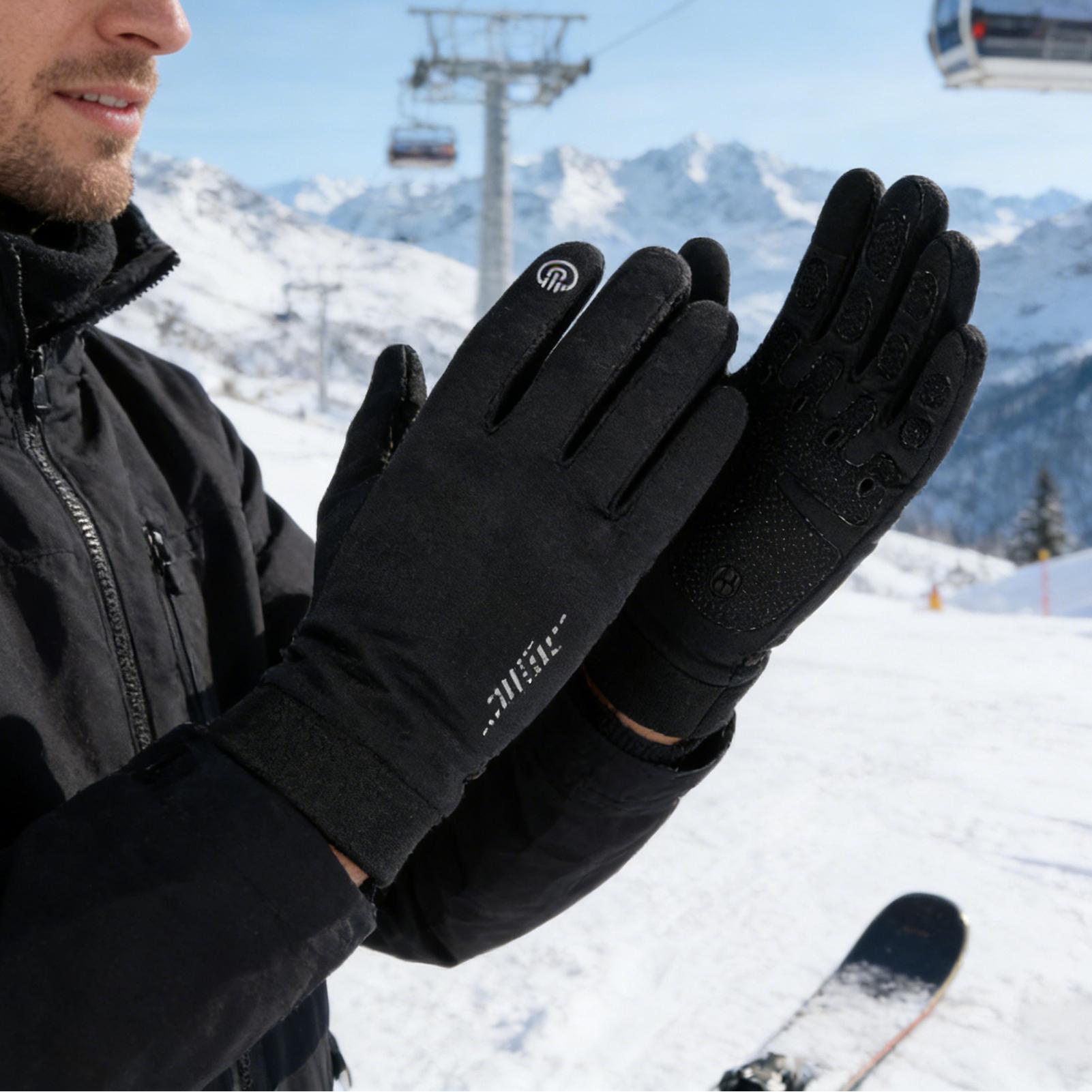 Winter Biking Gloves Full Fing - Running Gear Cold Weather 评论和价格