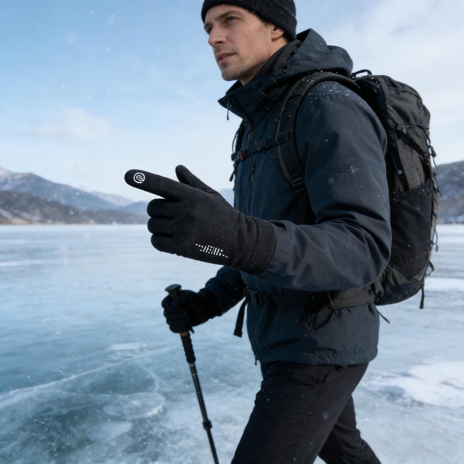 Warm Cycling Gloves Full Finge - Running Gear Cold Weather 评论和价格